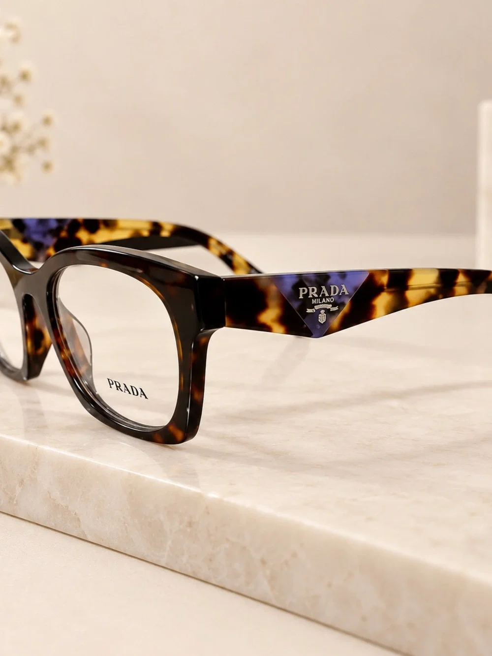 Prada Women’s Tortoiseshell Eyeglasses - Brown & Black